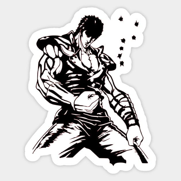 Kenshiro Hokuto no Ken Sticker by OtakuPapercraft